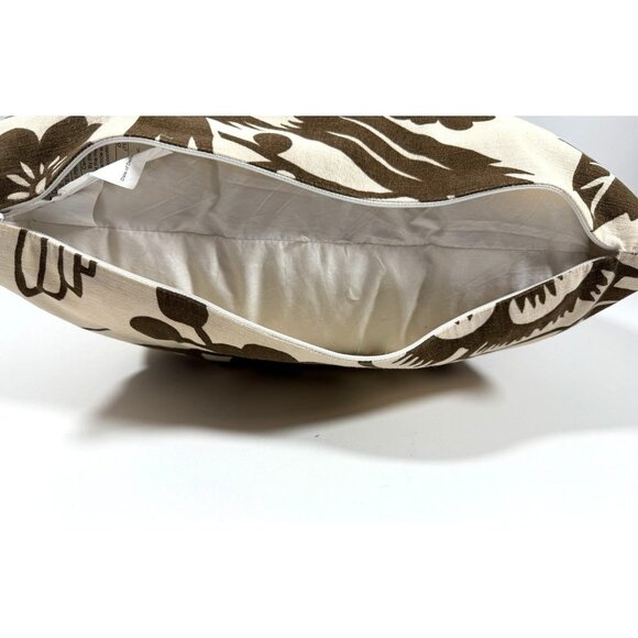 Thomas Paul Brown Birds Throw Pillow with Feather & Down Insert 16" x 16" - Picture 4 of 9